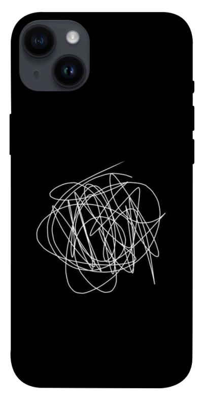 Чехол itsPrint Scribble для Apple iPhone 14 Plus (6.7"), black, купить оптом с доставкой