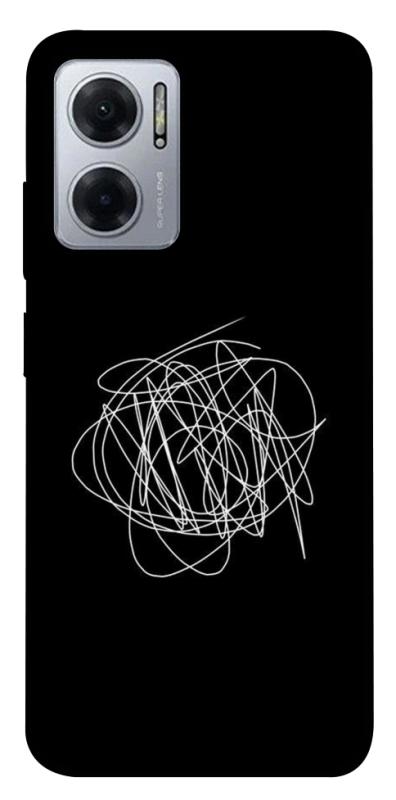 Чохол itsPrint Scribble для Xiaomi Redmi Note 11E, black, купити оптом з доставкою