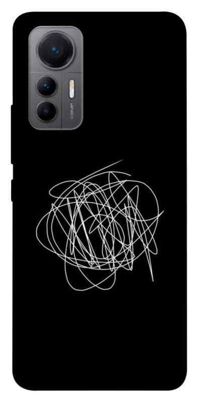 Чехол itsPrint Scribble для Xiaomi 12 Lite, black, купить оптом с доставкой