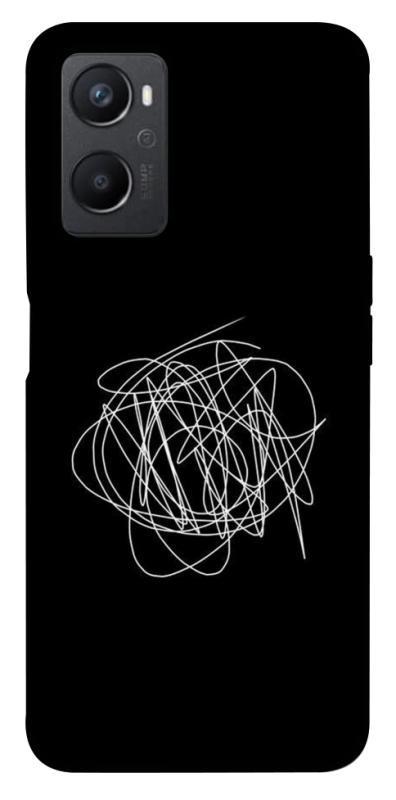 Чехол itsPrint Scribble для Oppo A96, black, купить оптом с доставкой