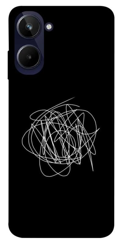 Чехол itsPrint Scribble для Realme 10 4G, black, купить оптом с доставкой