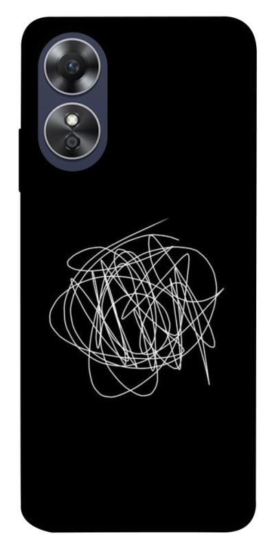 Чохол itsPrint Scribble для Oppo A17, black, купити оптом з доставкою
