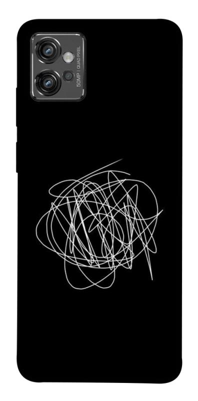 Чохол itsPrint Scribble для Motorola Moto G32, black, купити оптом з доставкою