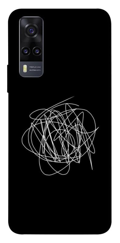 Чехол itsPrint Scribble для Vivo Y31, black, купить оптом с доставкой