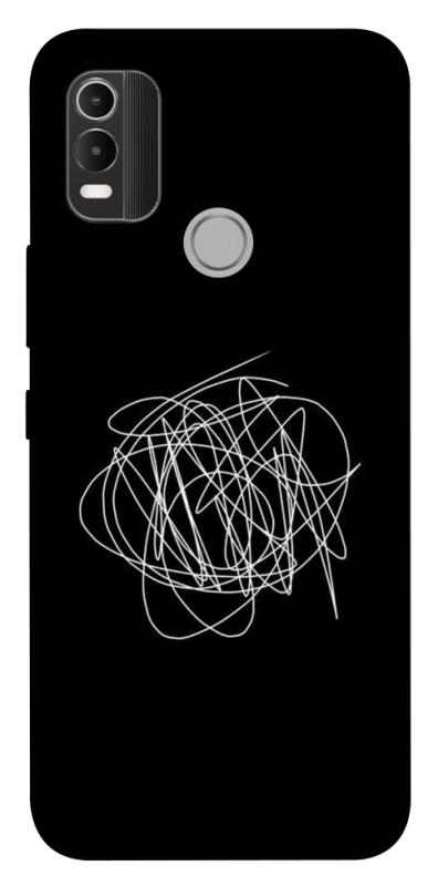 Чохол itsPrint Scribble для Nokia C21 Plus, black, купити оптом з доставкою
