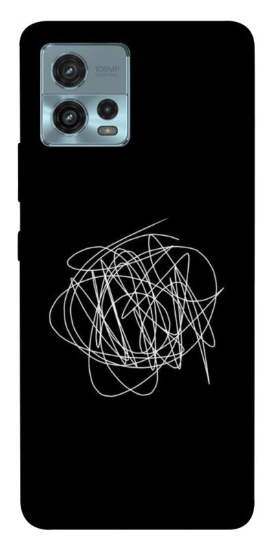 Чехол itsPrint Scribble для Motorola Moto G72, black, купить оптом с доставкой