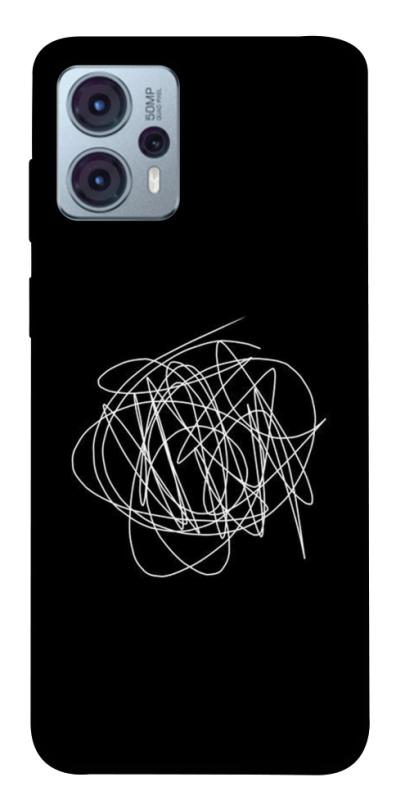 Чехол itsPrint Scribble для Motorola Moto G23, black, купить оптом с доставкой