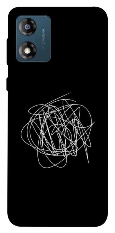 Чехол itsPrint Scribble для Motorola Moto E13, black, купить оптом с доставкой