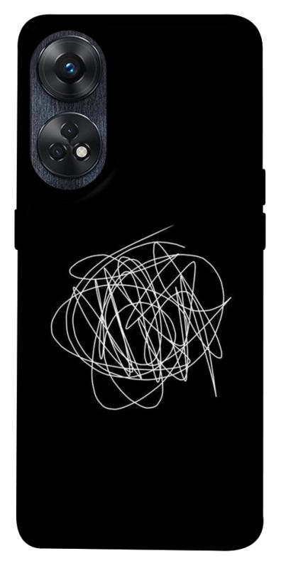 Чохол itsPrint Scribble для Oppo Reno 8 T 4G, black, купити оптом з доставкою