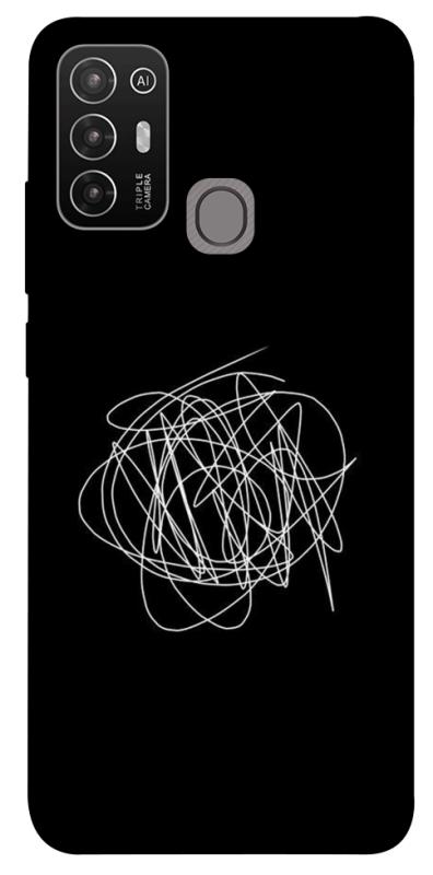Чохол itsPrint Scribble для ZTE Blade A52, black, купити оптом з доставкою