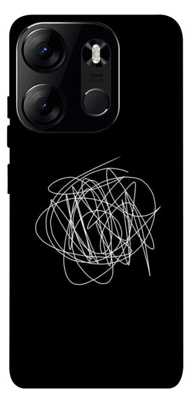 Чохол itsPrint Scribble для Tecno Spark Go 2023, black, купити оптом з доставкою