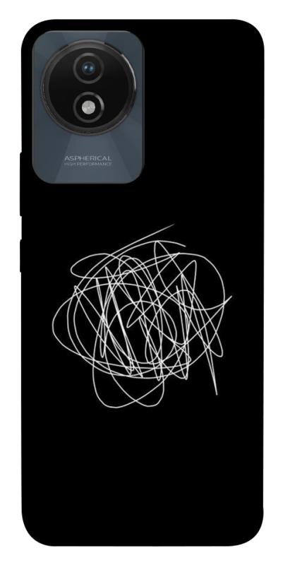 Чехол itsPrint Scribble для Vivo Y02, black, купить оптом с доставкой