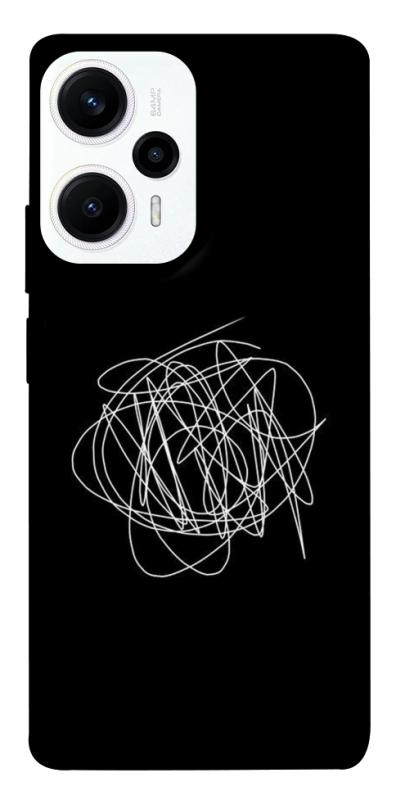 Чохол itsPrint Scribble для Xiaomi Poco F5 / Note 12 Turbo, black, купити оптом з доставкою