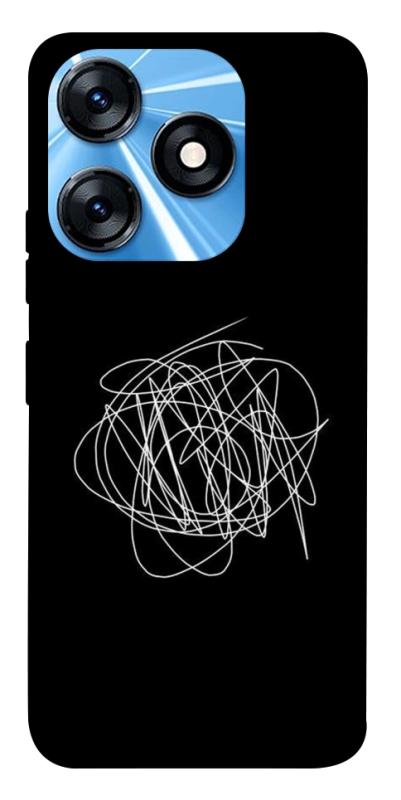 Чохол itsPrint Scribble для TECNO Spark 10 Pro, black, купити оптом з доставкою