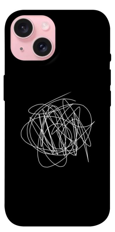 Чохол itsPrint Scribble для Apple iPhone 15 (6.1"), black, купити оптом з доставкою