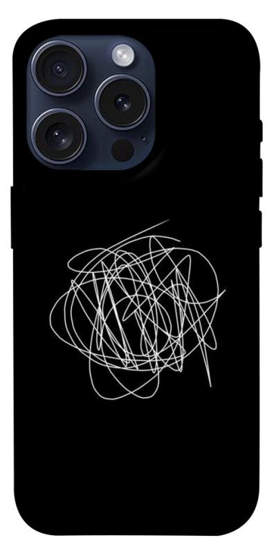 Чохол itsPrint Scribble для Apple iPhone 15 Pro (6.1"), black, купити оптом з доставкою
