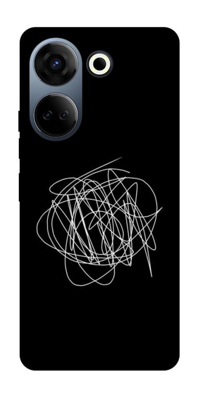 Чохол itsPrint Scribble для TECNO Camon 20 Pro (CK7n), black, купити оптом з доставкою