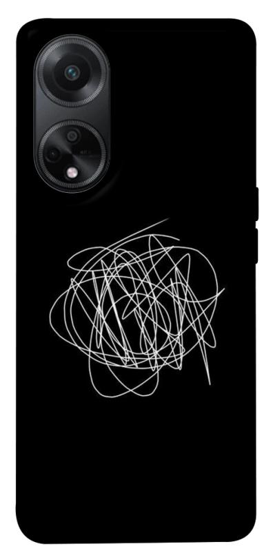 Чохол itsPrint Scribble для Oppo A58 4G, black, купити оптом з доставкою