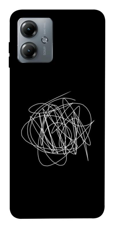 Чохол itsPrint Scribble для Motorola Moto G14, black, купити оптом з доставкою