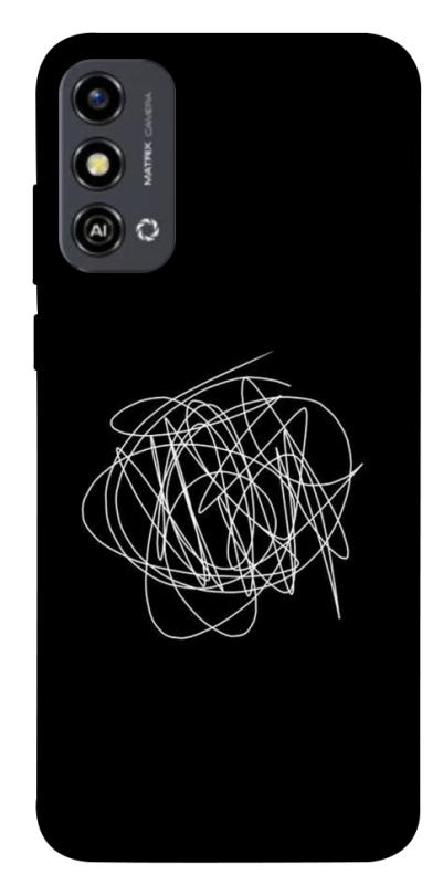 Чохол itsPrint Scribble для ZTE Blade A53, black, купити оптом з доставкою