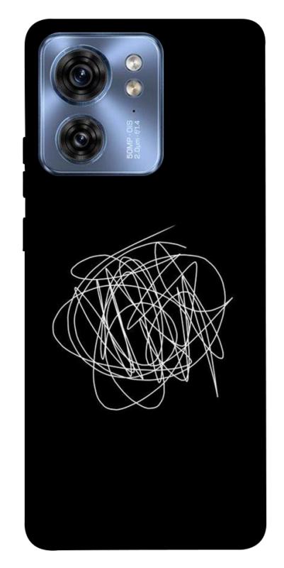 Чехол itsPrint Scribble для Motorola Edge 40, black, купить оптом с доставкой