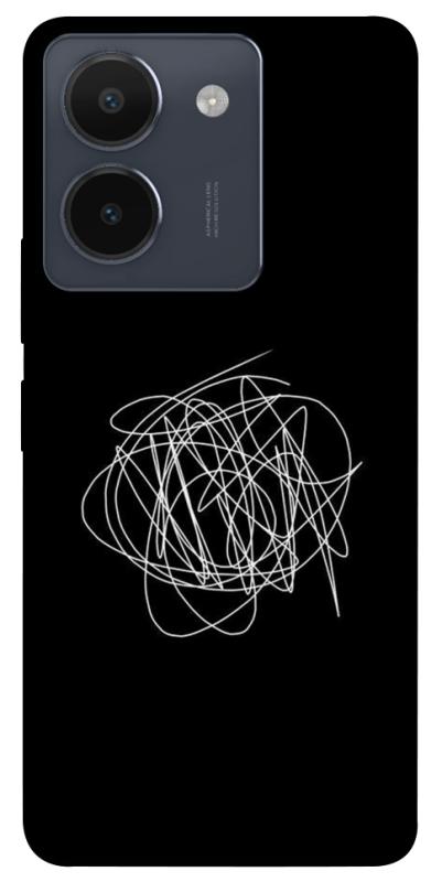 Чохол itsPrint Scribble для Vivo Y36, black, купити оптом з доставкою