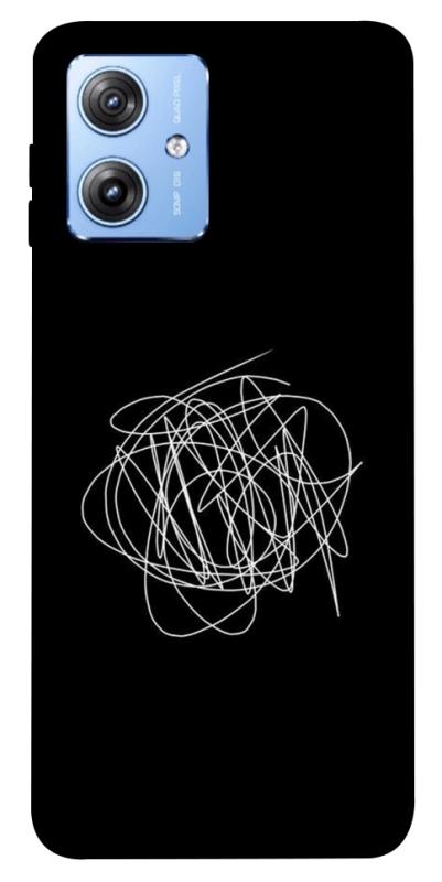 Чохол itsPrint Scribble для Motorola Moto G84, black, купити оптом з доставкою