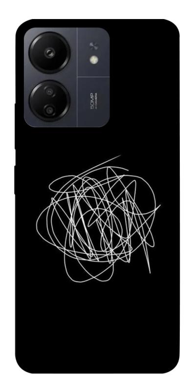 Чохол itsPrint Scribble для Xiaomi Redmi 13C, black, купити оптом з доставкою
