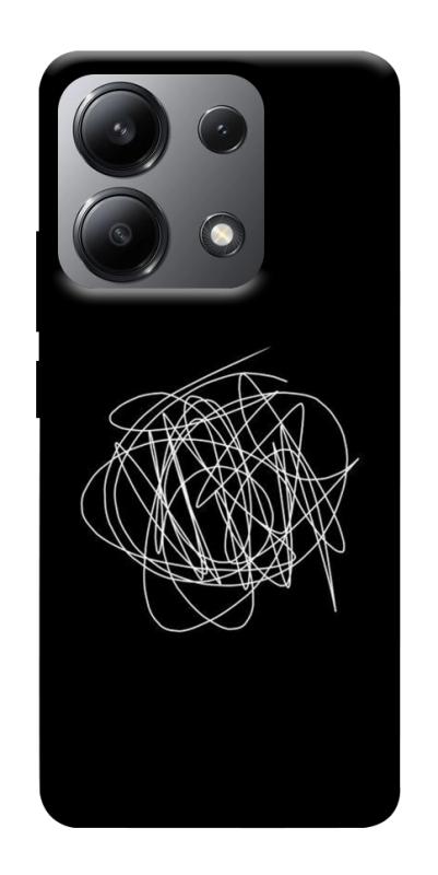 Чохол itsPrint Scribble для Xiaomi Redmi Note 13 4G, black, купити оптом з доставкою
