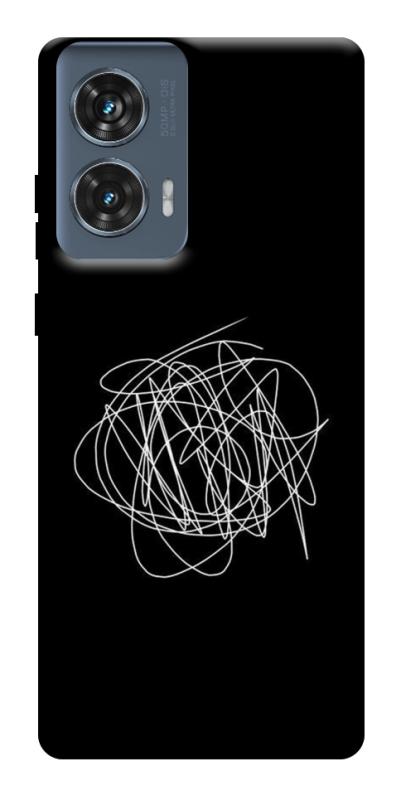 Чехол itsPrint Scribble для Motorola Edge 50 Fusion, black, купить оптом с доставкой