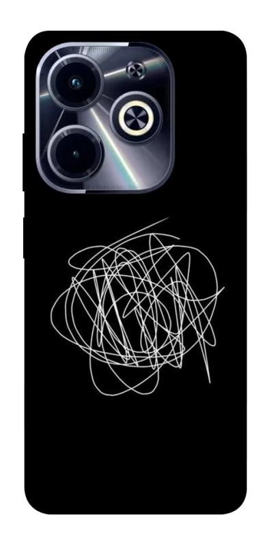Чохол itsPrint Scribble для Infinix Hot 40i, black, купити оптом з доставкою