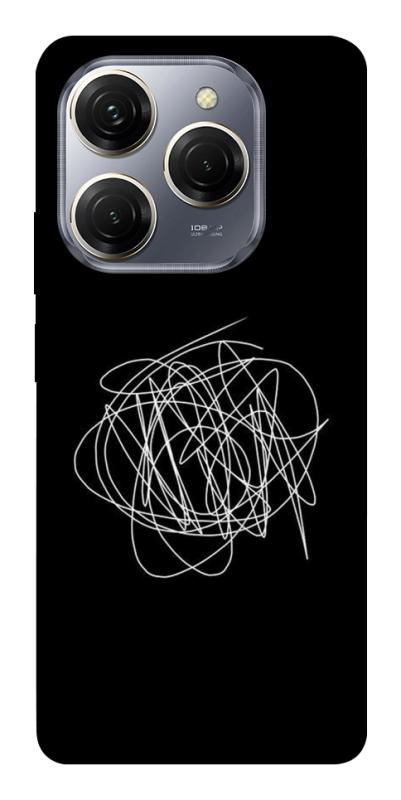 Чохол itsPrint Scribble для TECNO Spark 20 Pro, black, купити оптом з доставкою