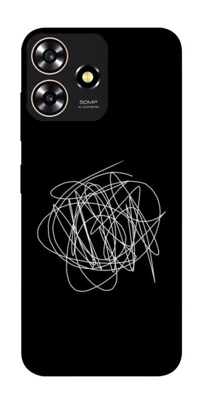 Чохол itsPrint Scribble для ZTE Blade A73 4G, black, купити оптом з доставкою
