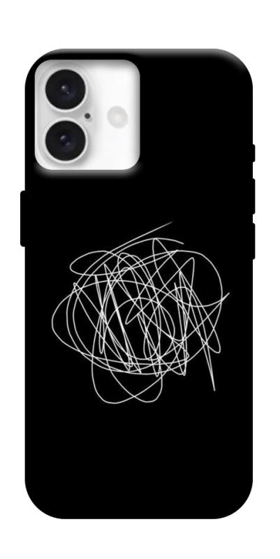 Чохол itsPrint Scribble для Apple iPhone 16 Plus (6.7"), black, купити оптом з доставкою