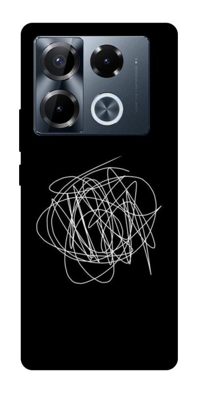 Чохол itsPrint Scribble для Infinix Note 40 Pro 4G, black, купити оптом з доставкою