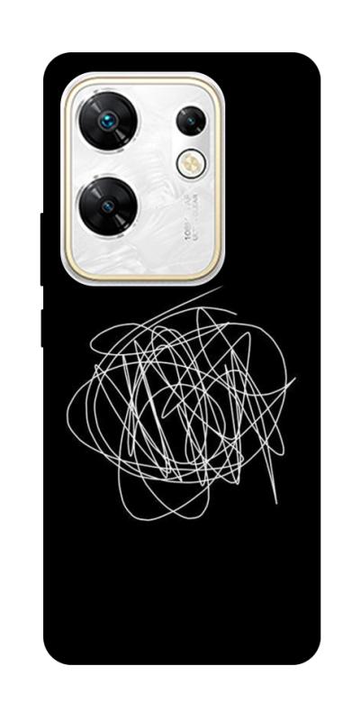 Чохол itsPrint Scribble для Infinix Zero 30 4G, black, купити оптом з доставкою