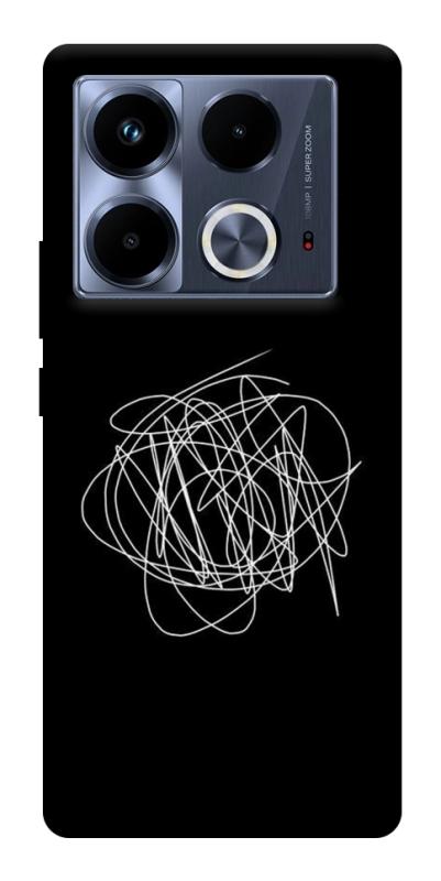 Чохол itsPrint Scribble для Infinix Note 40 4G, black, купити оптом з доставкою
