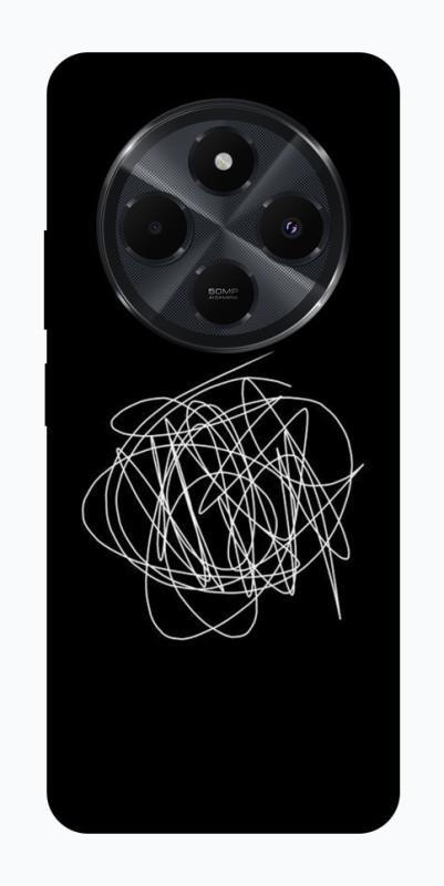 Чохол itsPrint Scribble для Xiaomi Redmi 14C / Poco C75, black, купити оптом з доставкою