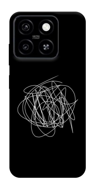 Чохол itsPrint Scribble для ZTE Blade A55 4G, black, купити оптом з доставкою