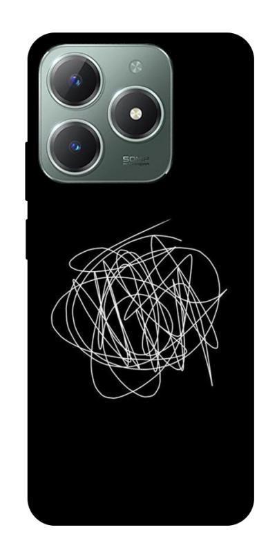 Чехол itsPrint Scribble для Realme C61 4G, black, купить оптом с доставкой