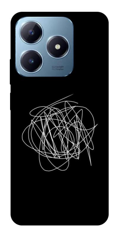 Чехол itsPrint Scribble для Realme C63 4G, black, купить оптом с доставкой