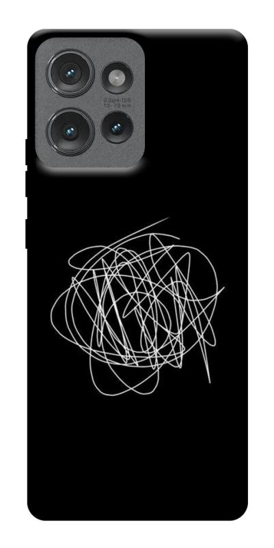 Чохол itsPrint Scribble для Motorola Edge 50, black, купити оптом з доставкою