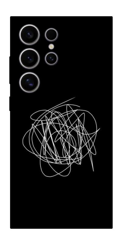 Чехол itsPrint Scribble для Samsung Galaxy S25 Ultra, black, купить оптом с доставкой