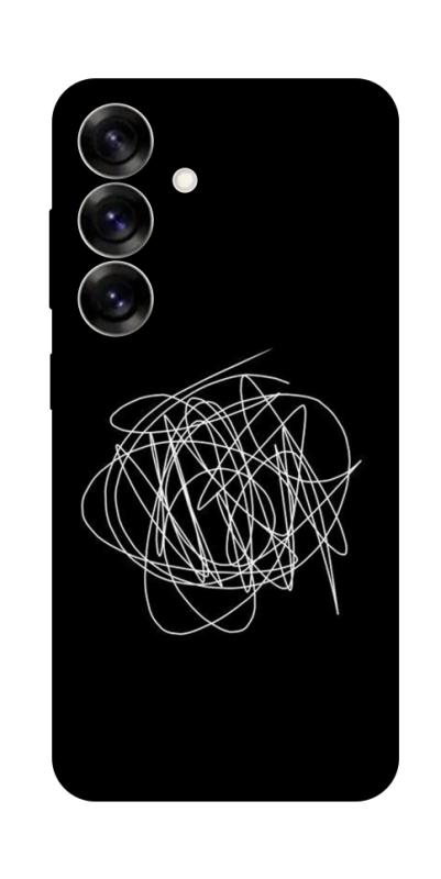 Чехол itsPrint Scribble для Samsung Galaxy S25+, black, купить оптом с доставкой