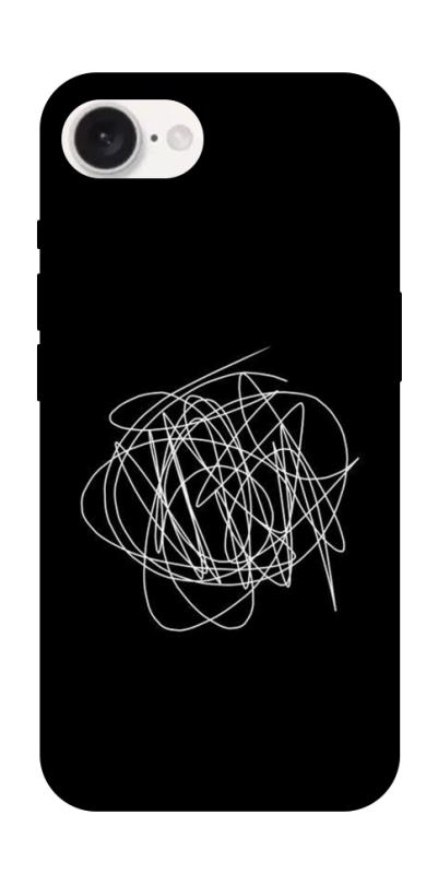 Чохол itsPrint Scribble для Apple iPhone 16e (6.1"), black, купити оптом з доставкою