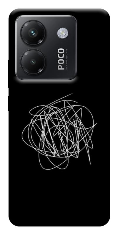Чехол itsPrint Scribble для Xiaomi Poco M7 Pro 5G, black, купить оптом с доставкой