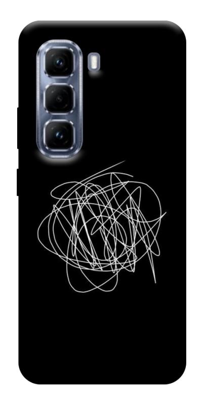 Чохол itsPrint Scribble для Infinix Hot 50 Pro, black, купити оптом з доставкою