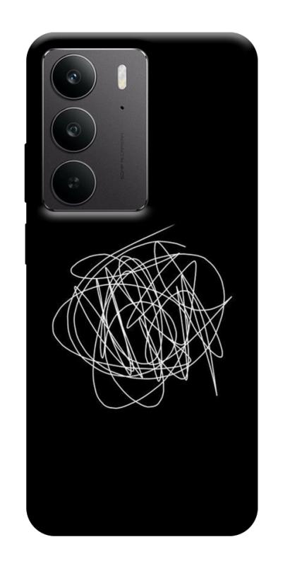 Чехол itsPrint Scribble для Realme C75, black, купить оптом с доставкой