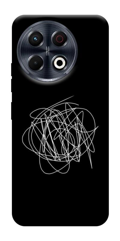 Чохол itsPrint Scribble для TECNO Spark 30 Pro (KL7), black, купити оптом з доставкою