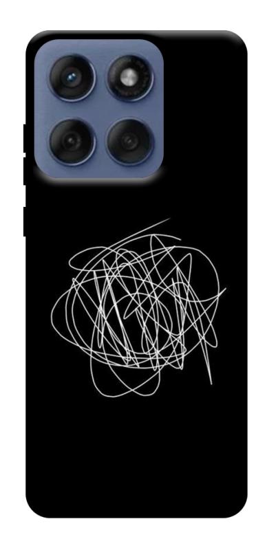 Чехол itsPrint Scribble для Motorola Edge 60 Fusion, black, купить оптом с доставкой